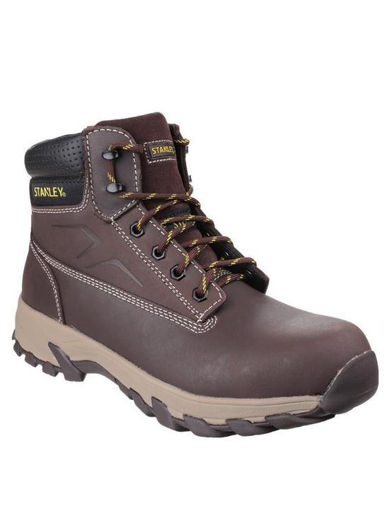 front image of stanley-tradesman-safety-boots-brown