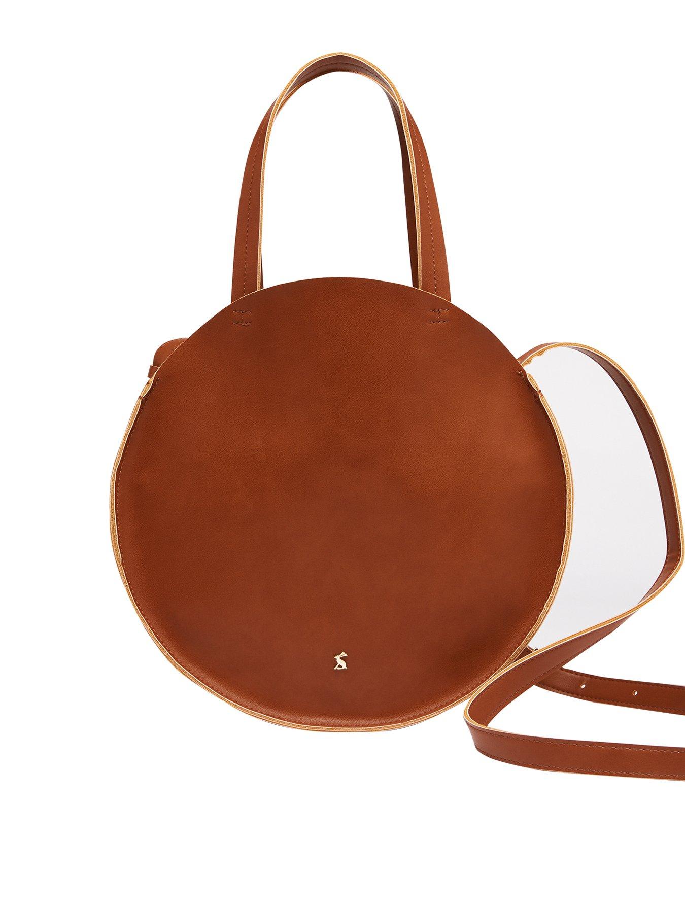 tan round bag