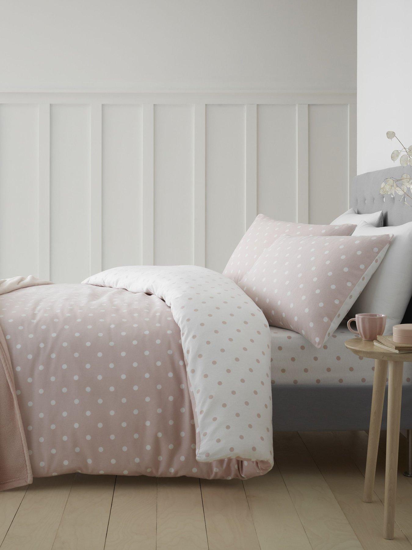 Catherine Lansfield Brushed Cotton Spot Duvet Cover Set very.co.uk