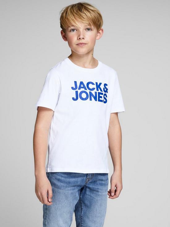 Jack & Jones Junior Boys Short Sleeve Classic Logo T-shirt - White ...
