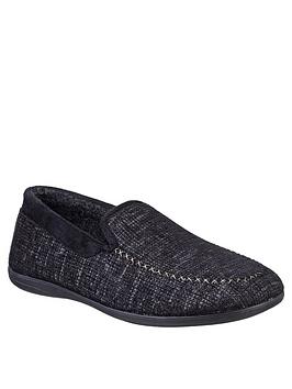cotswold-stanley-slip-on-slippers-black