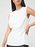  image of v-by-very-pleated-sleeveless-shell-top-ivory