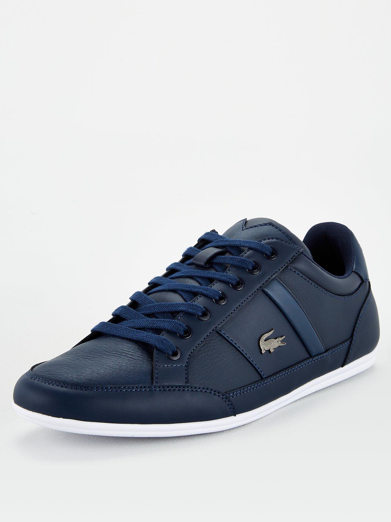 lacoste blue leather trainers