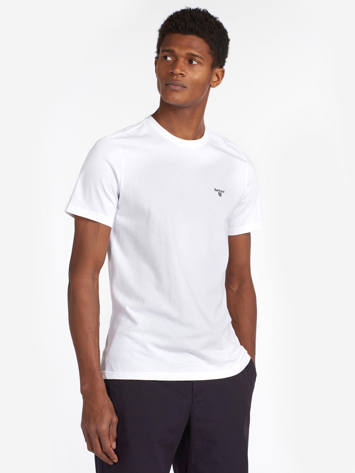 Barbour Short Sleeve Essential Sports Logo T Shirt White Very