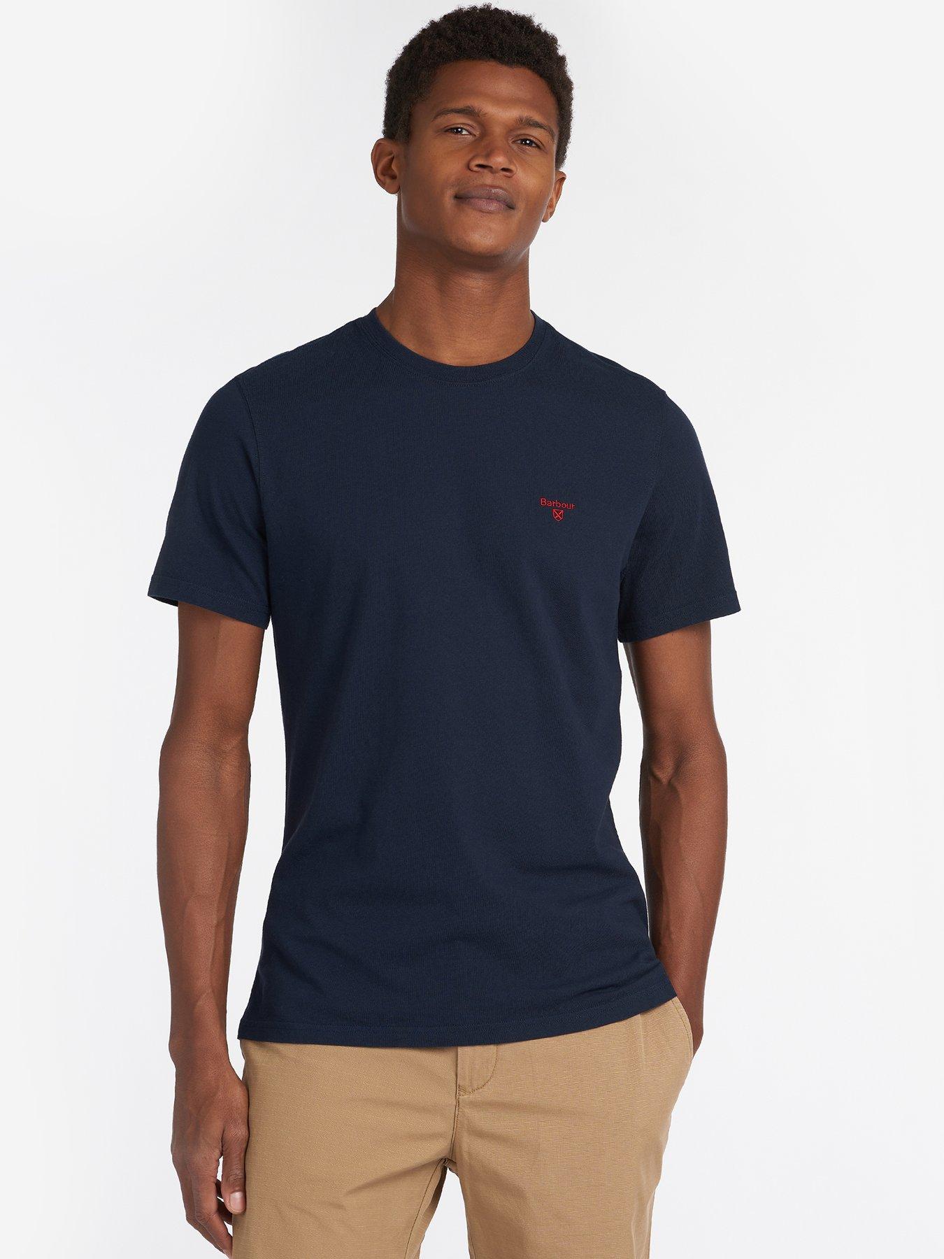 Barbour Short Sleeve Essential Sports Logo T-Shirt, Navy, Size Xl, Men