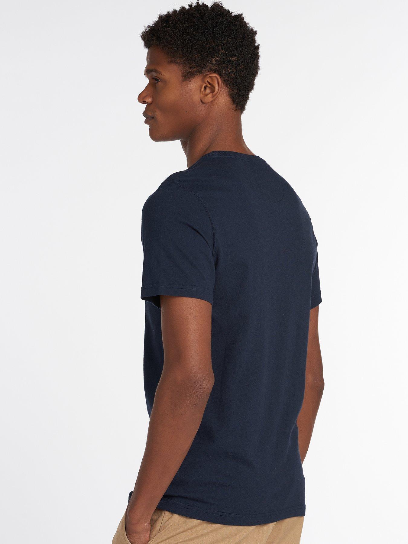 Image 2 of 4 of Barbour Short Sleeve Essential Sports Logo T-Shirt - Navy