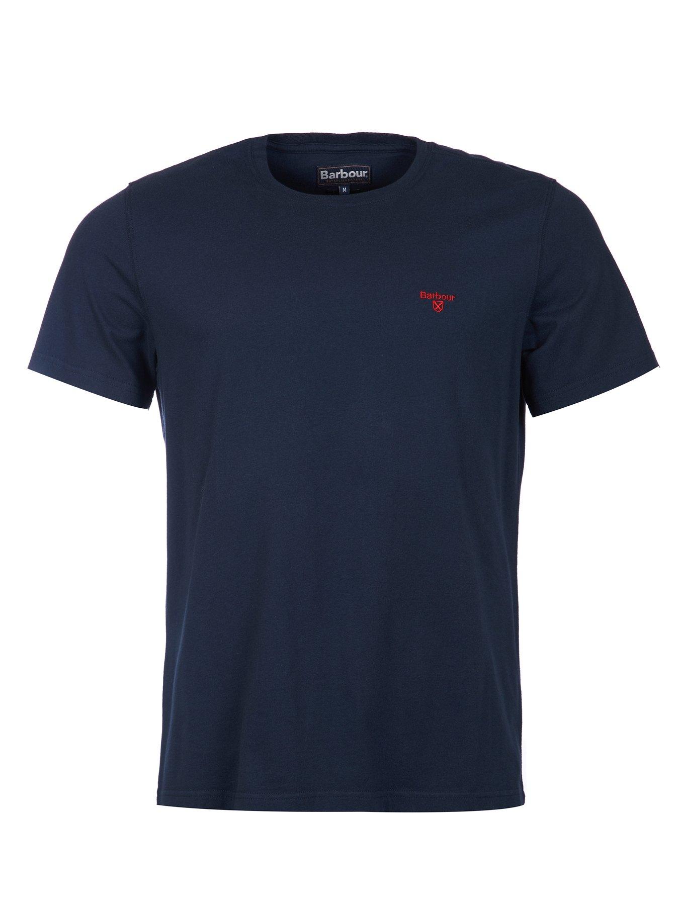 Image 4 of 4 of Barbour Short Sleeve Essential Sports Logo T-Shirt - Navy