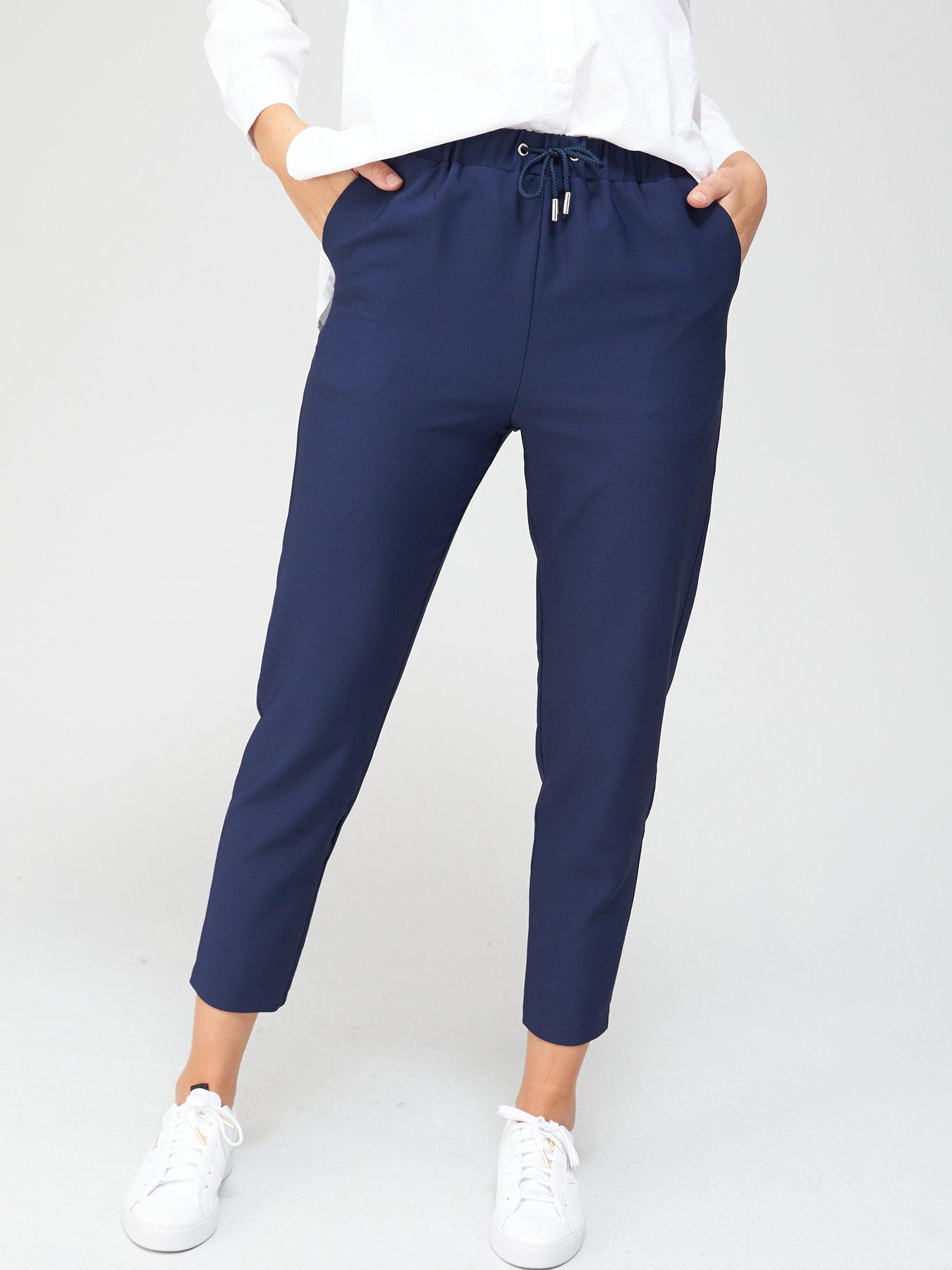 smart work trousers womens navy