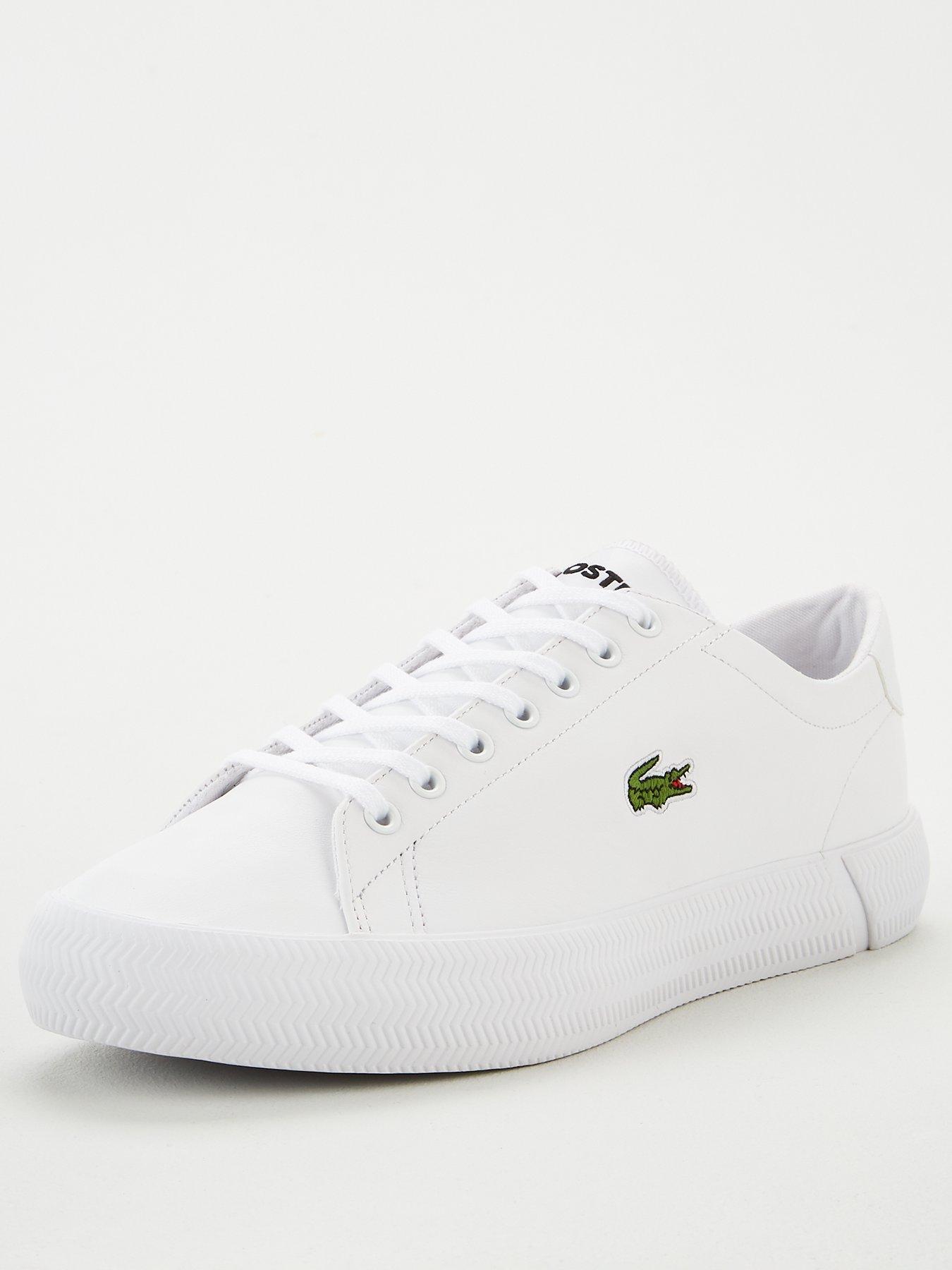 mens white trainers lacoste