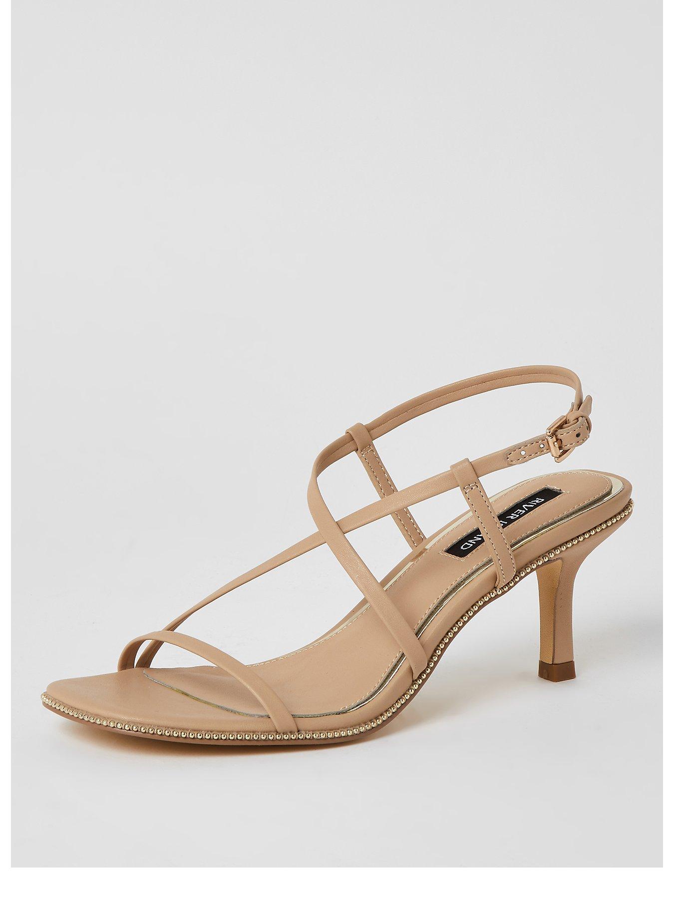 beige sandals low heel