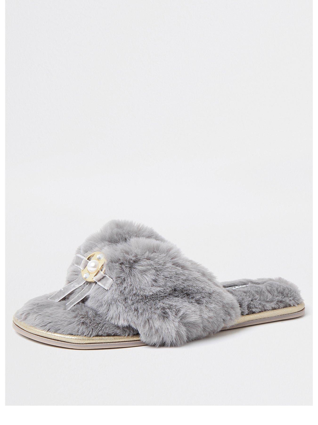 river island toe post slippers