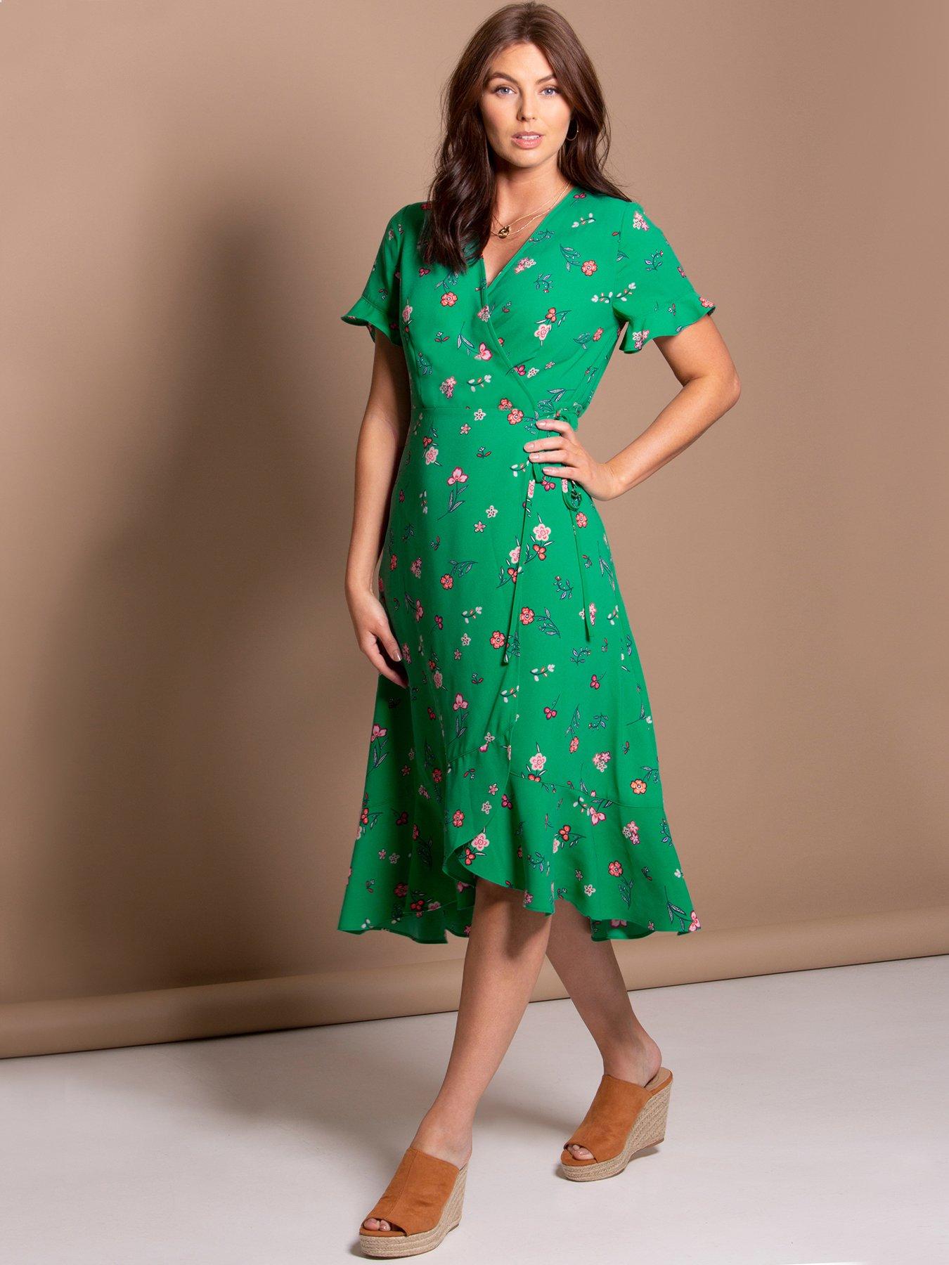 green wrap dress uk