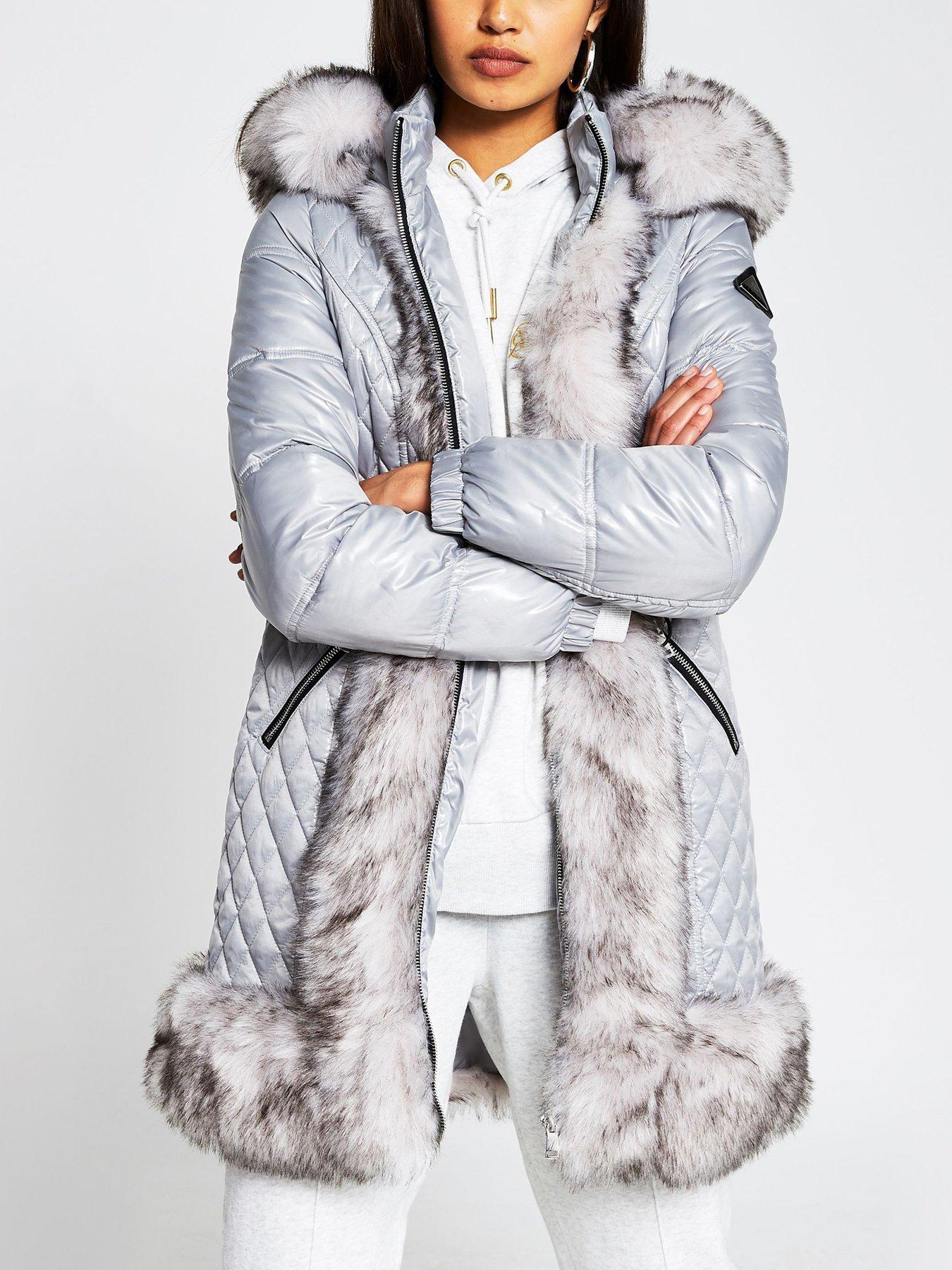 Black Friday Women Coats V by Very Curve Faux Fur Cuff Coat Black Friday Women Coats V by Very Curve Faux Fur Cuff Coat
