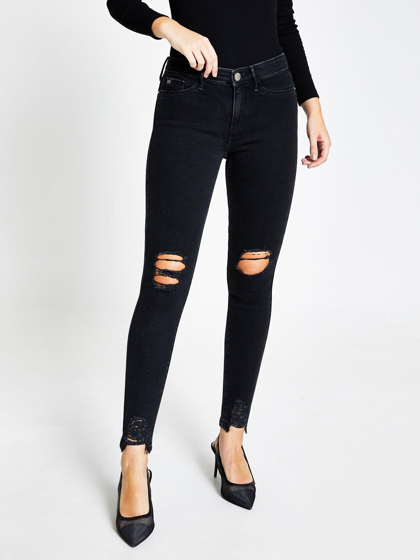 river island ripped jeans