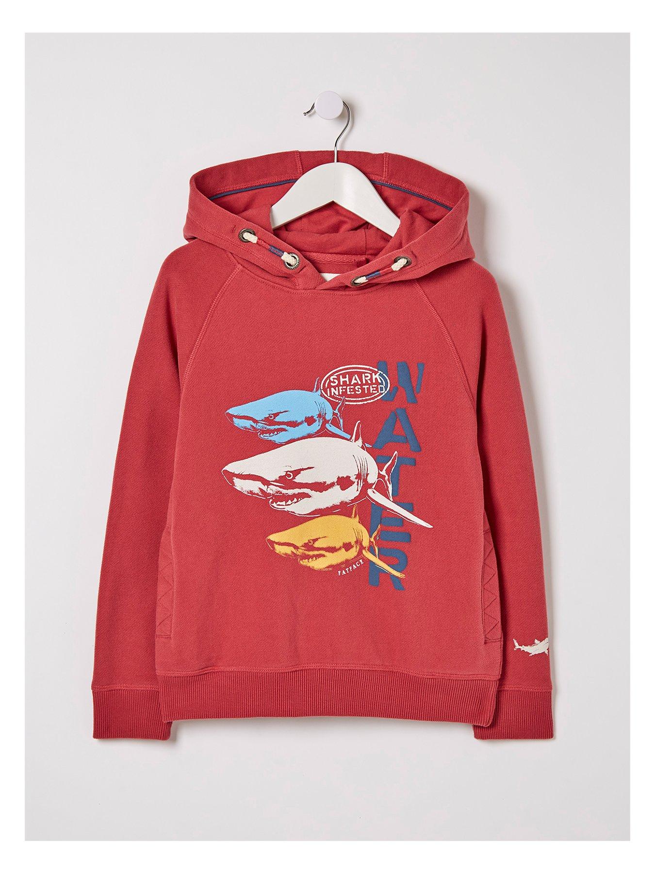 fat face shark hoodie