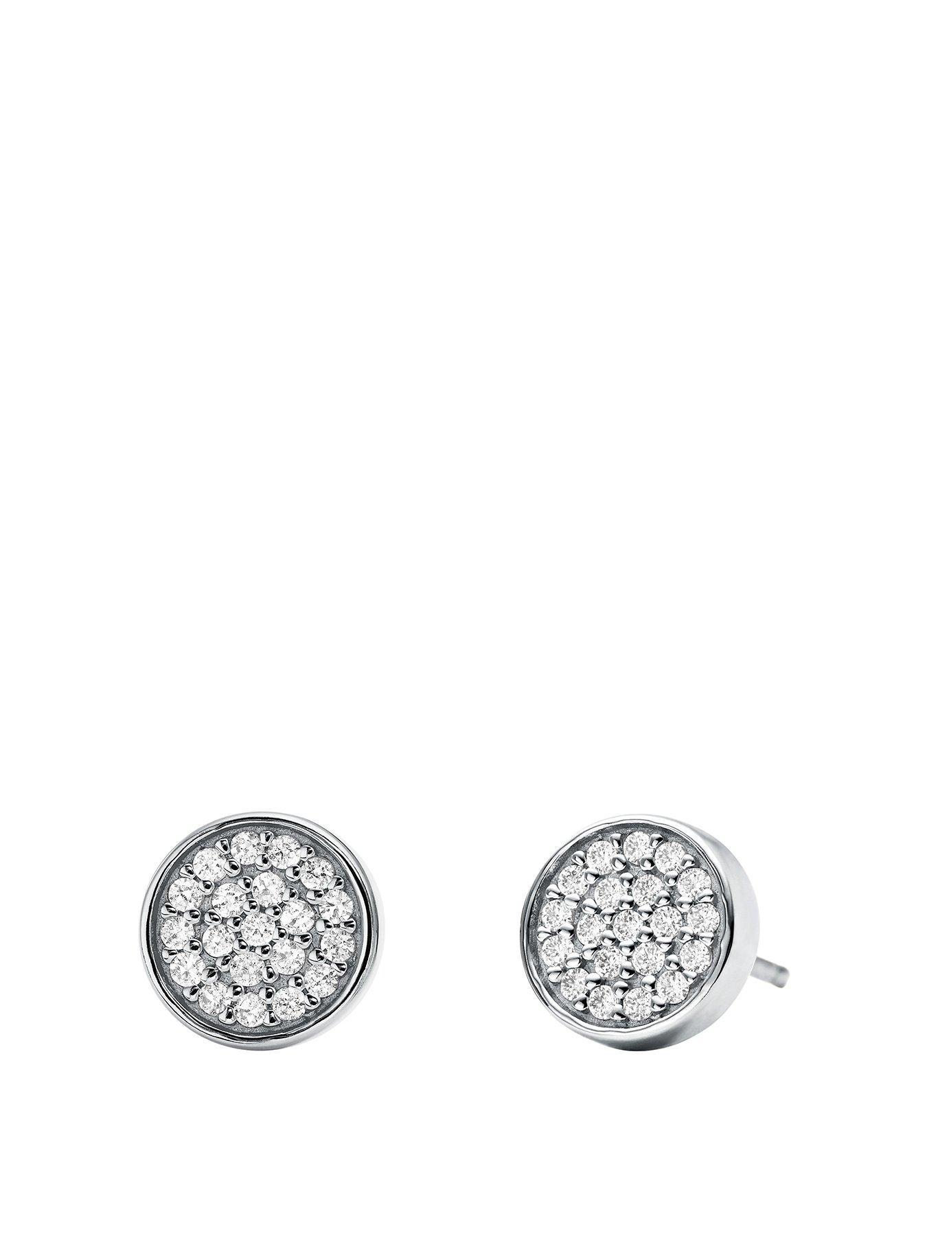 michael kors silver earrings
