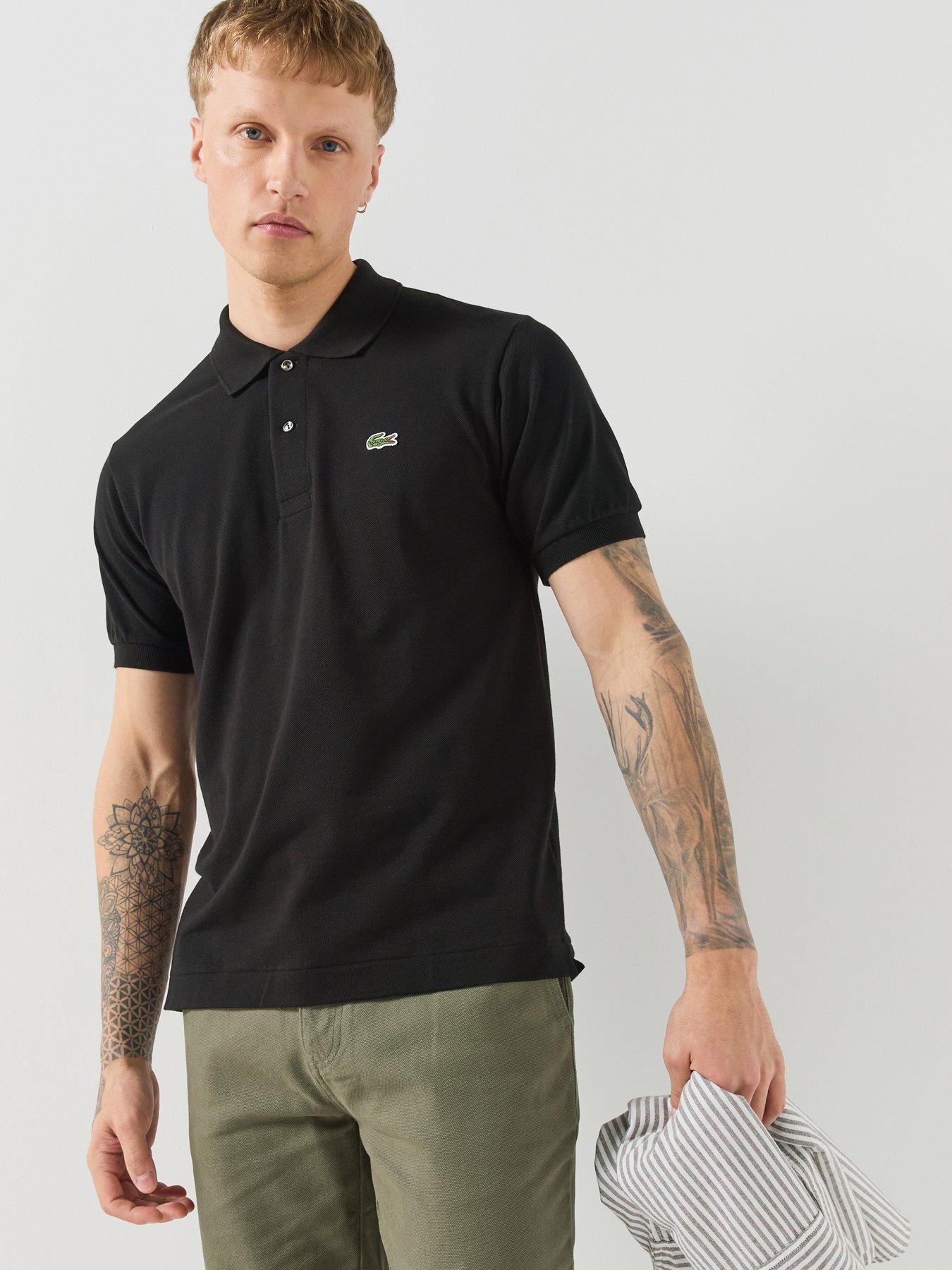 Lacoste L12.12 Classic Fit Pique Polo Shirt - Black