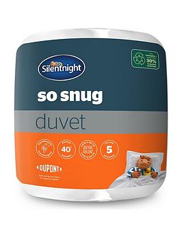 Product photograph of Silentnight So Snug 13 5 Tog Duvet - White from very.co.uk