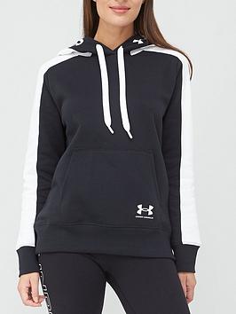 Under Armour Rival Fleece Graphic Cb Hoodie - Black/White