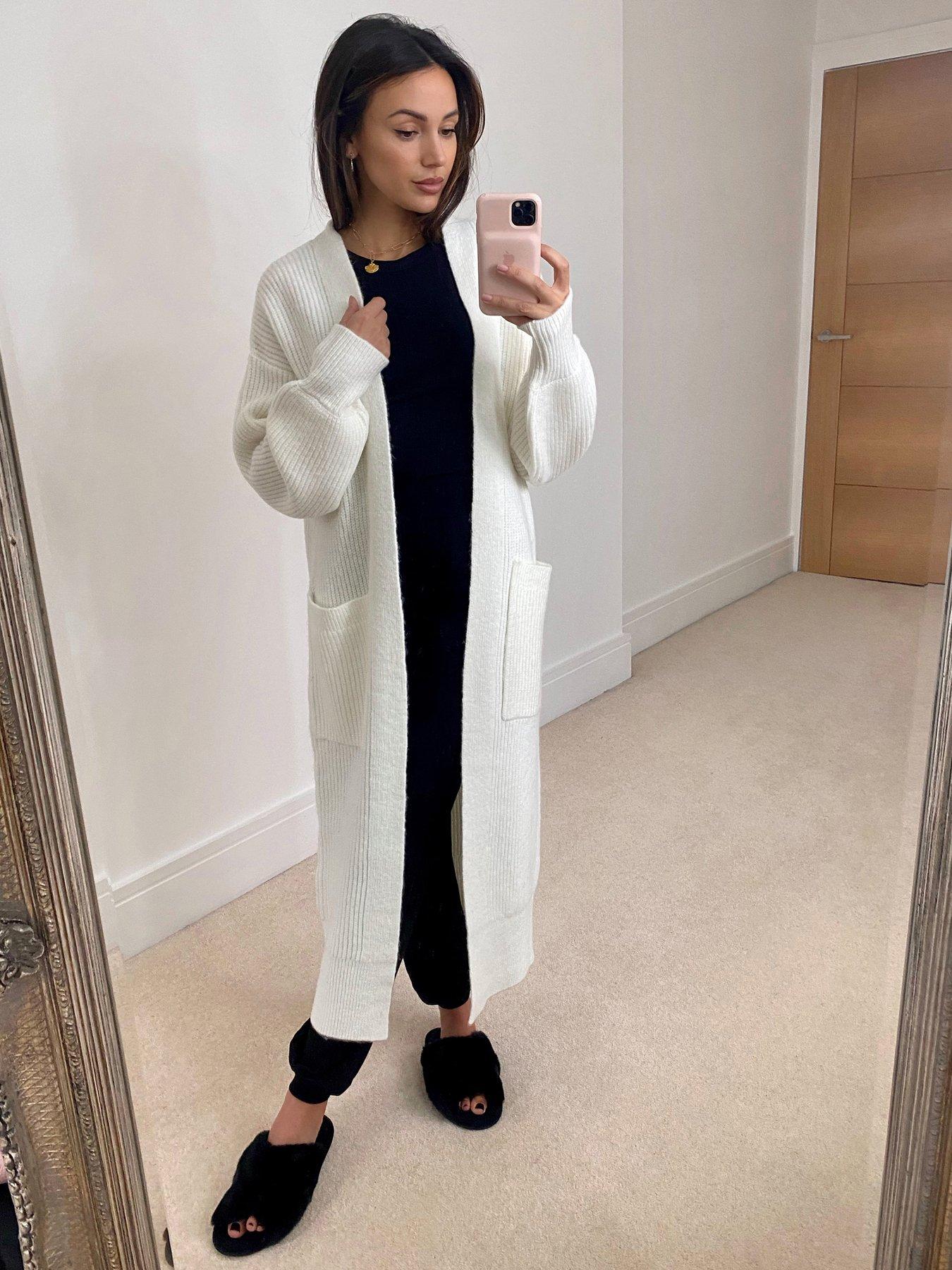 longline cream cardigan