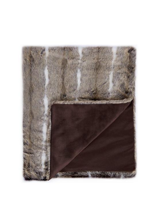 front image of cascade-home-sable-faux-fur-throw