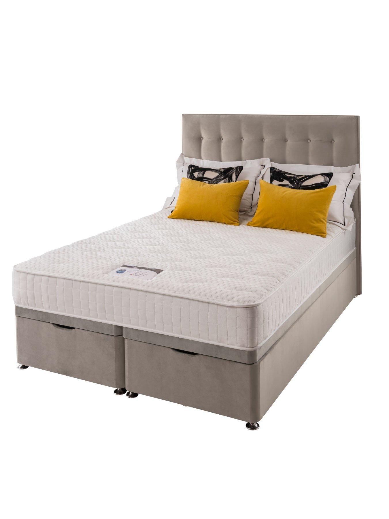 undefined 1000 Pocket Memory Pillowtop Ottoman Bed with Headboard - Medium