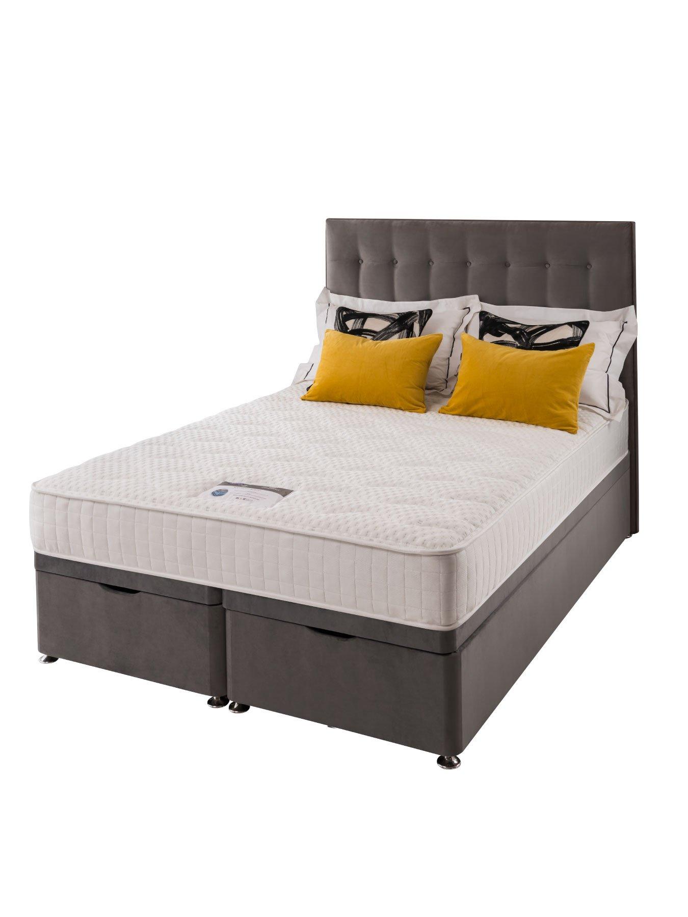 undefined 1000 Pocket Memory Pillowtop Ottoman Bed with Headboard - Medium