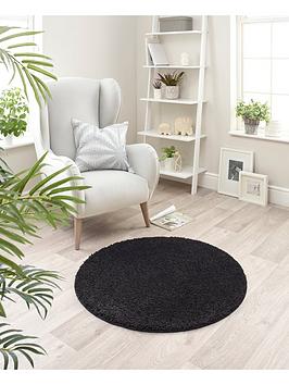 Product photograph of Buddy Washable Shaggy Circle Rug from very.co.uk