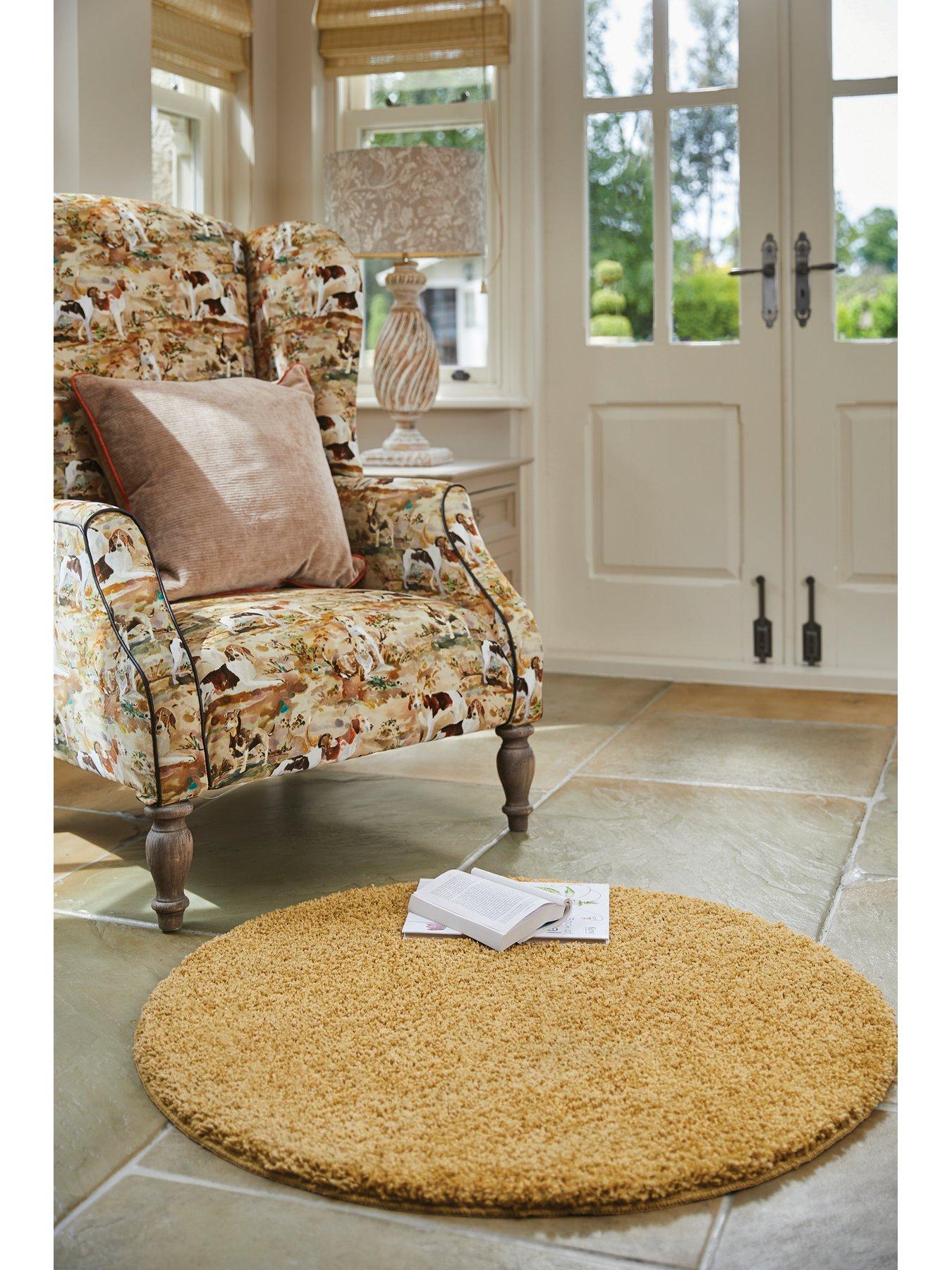 undefined Washable Shaggy Circle Rug