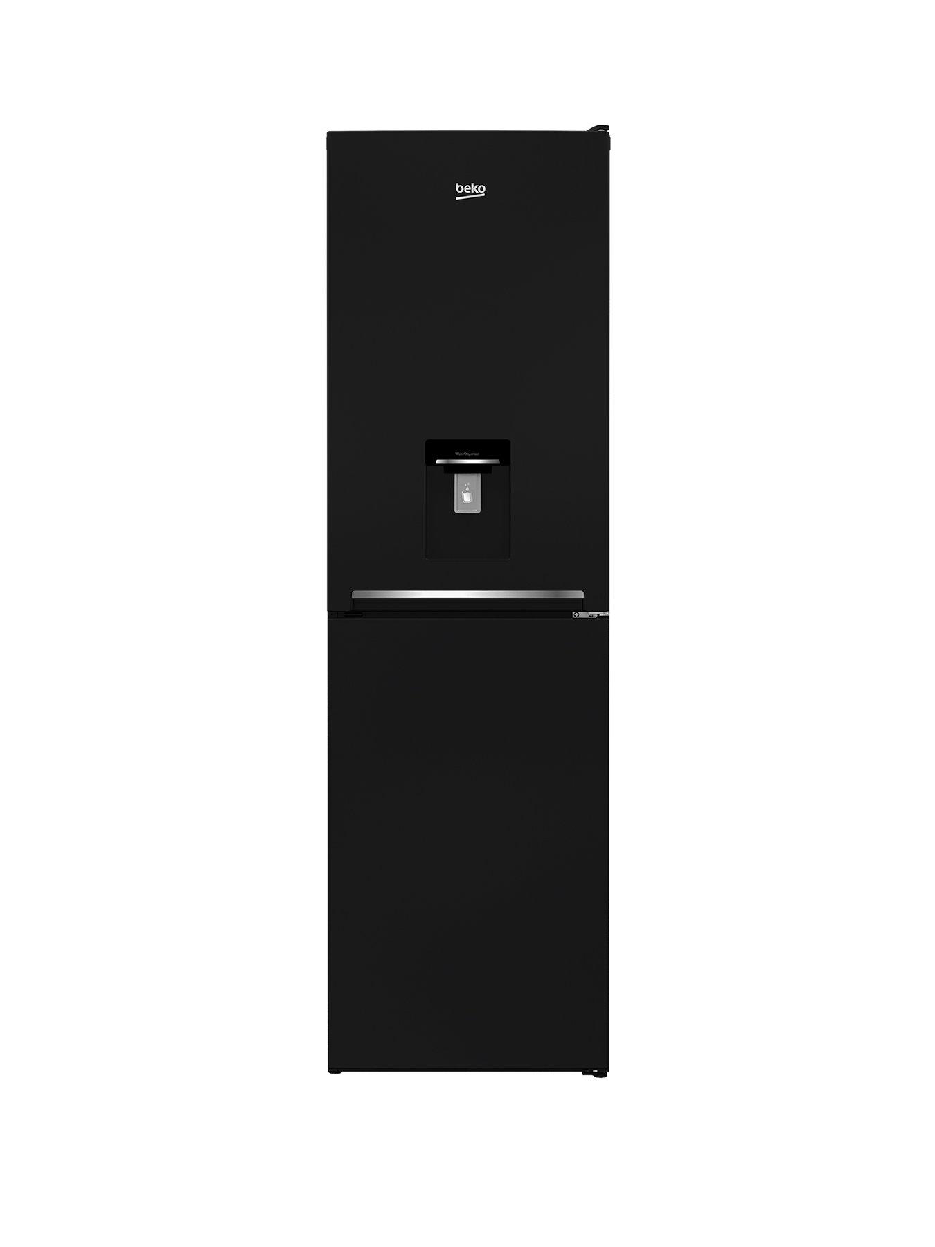 Product photograph of Beko Cfg3582db 54 5cm Wide Frost-free Fridge Freezer With Water Dispenser - Black from very.co.uk