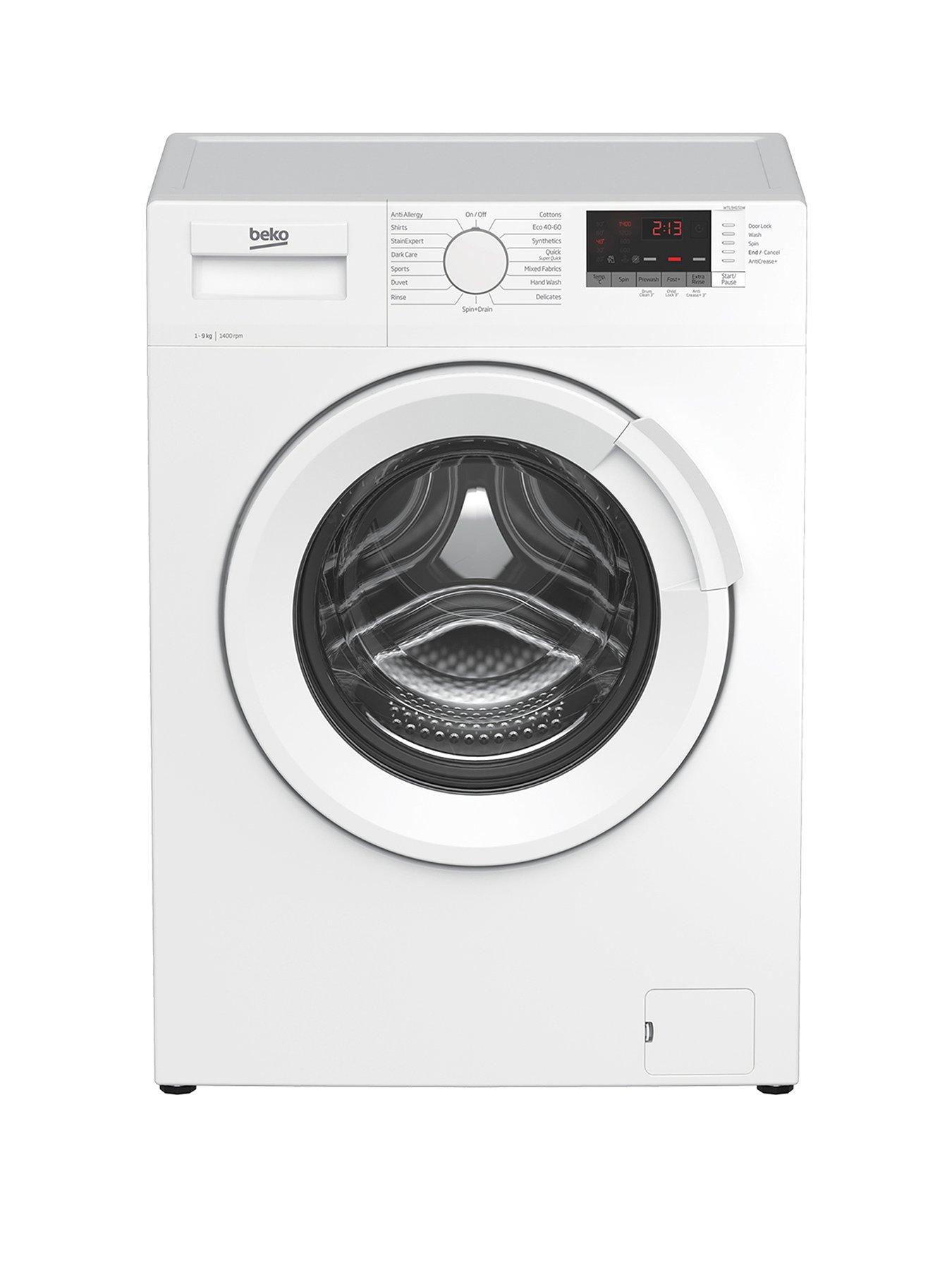 Product photograph of Beko Wtl94151w 9kg Load 1400rpm Spin Freestanding Recycledtub Trade Washing Machine - White from very.co.uk