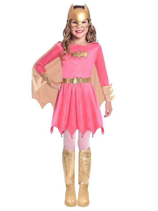front image of batman-pink-batgirl-costume