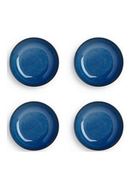 Product photograph of Sabichi 4-piece Blue Reactive Stoneware Pasta Bowl Set from very.co.uk