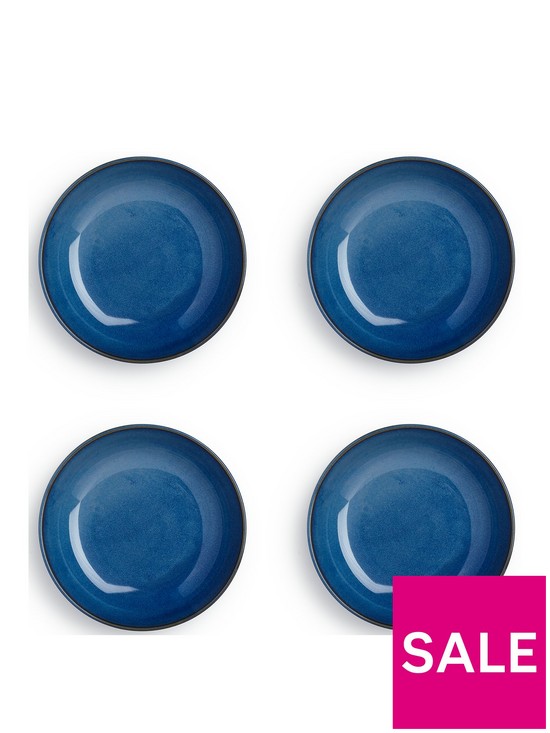 front image of sabichi-4-piece-blue-reactive-stoneware-pasta-bowl-set