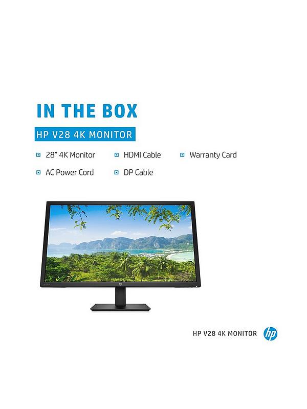 HP V28 4K 28 Inch Monitor Ultra HD, 1ms, HDMI, DP, Stand