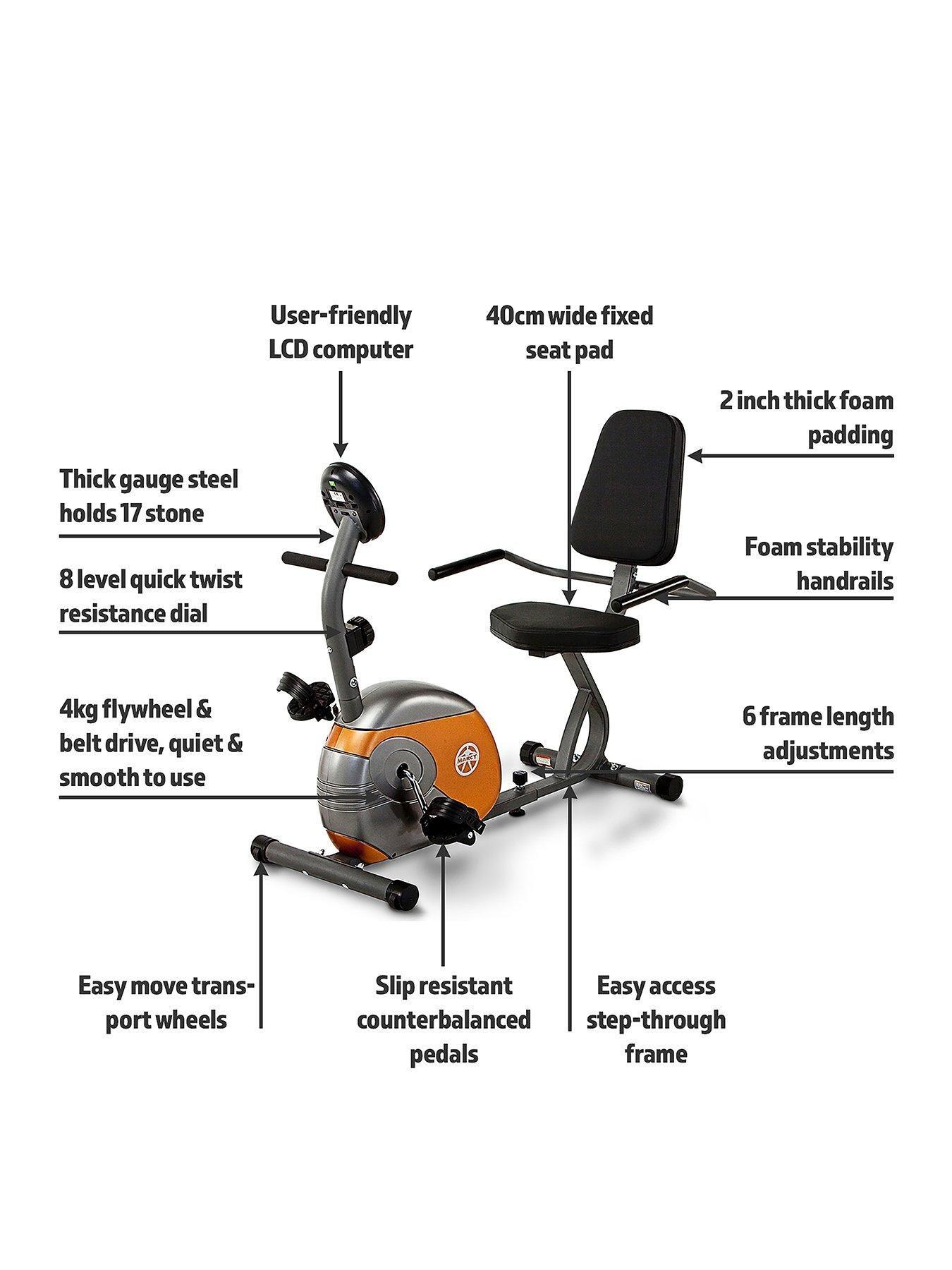 Marcy magnetic store recumbent exercise bike