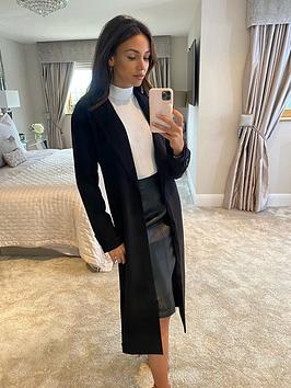 Michelle Keegan Longline Blazer Coat - Black | very.co.uk