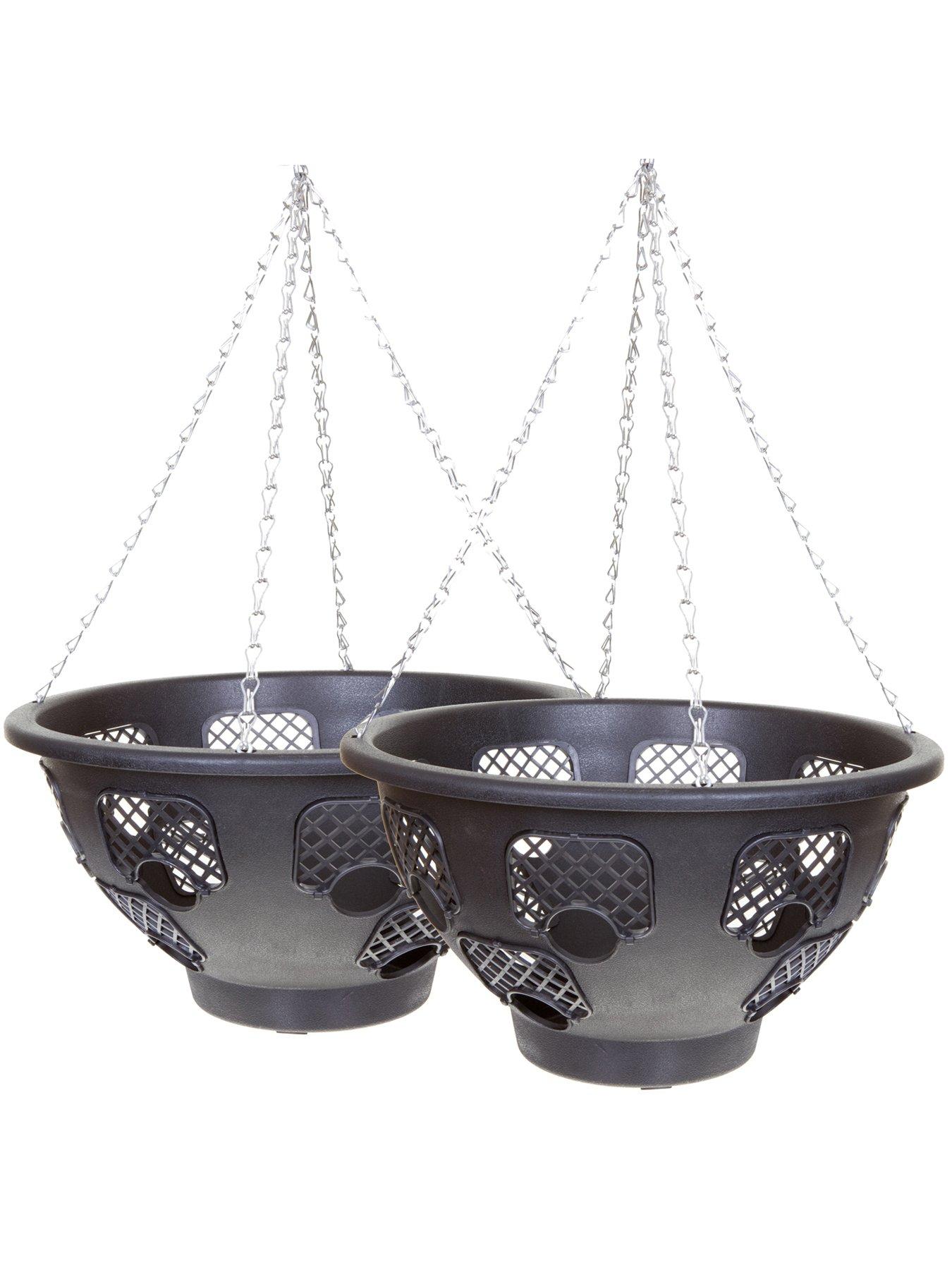 Image of You Garden Pair of 15" Large Easy Fill Hanging Baskets