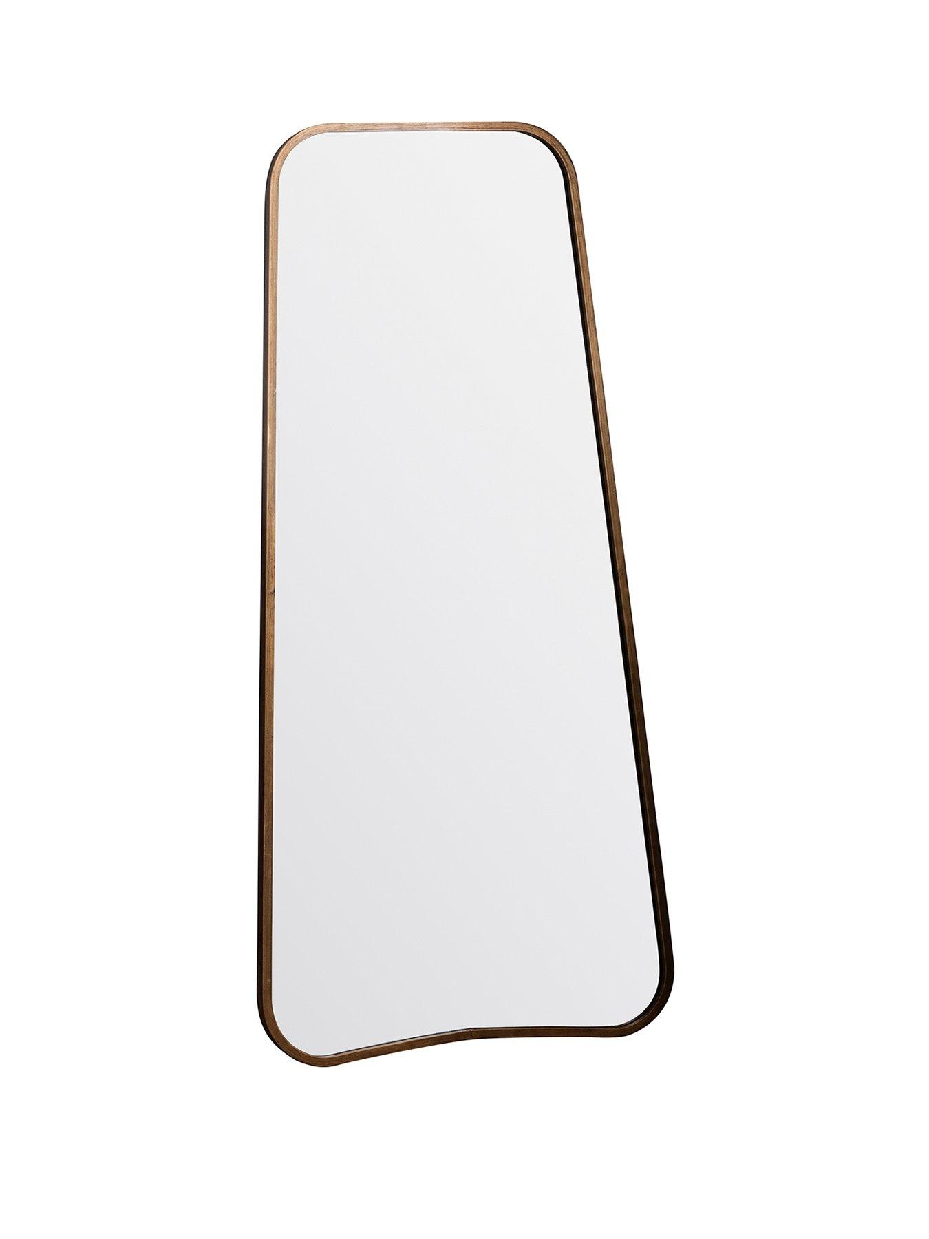 Product photograph of Gallery Kurva Gold Leaner Full Length Mirror from very.co.uk