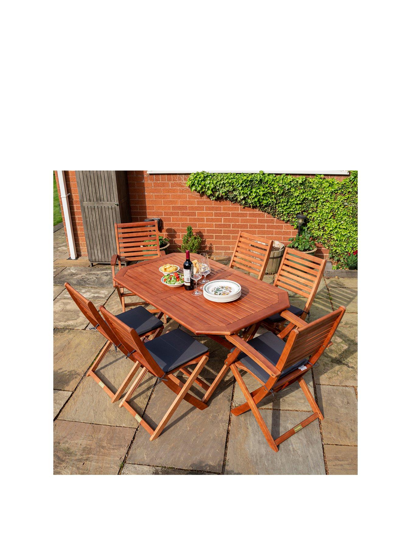 undefined Plumley 6 Seater Dining Set - Grey