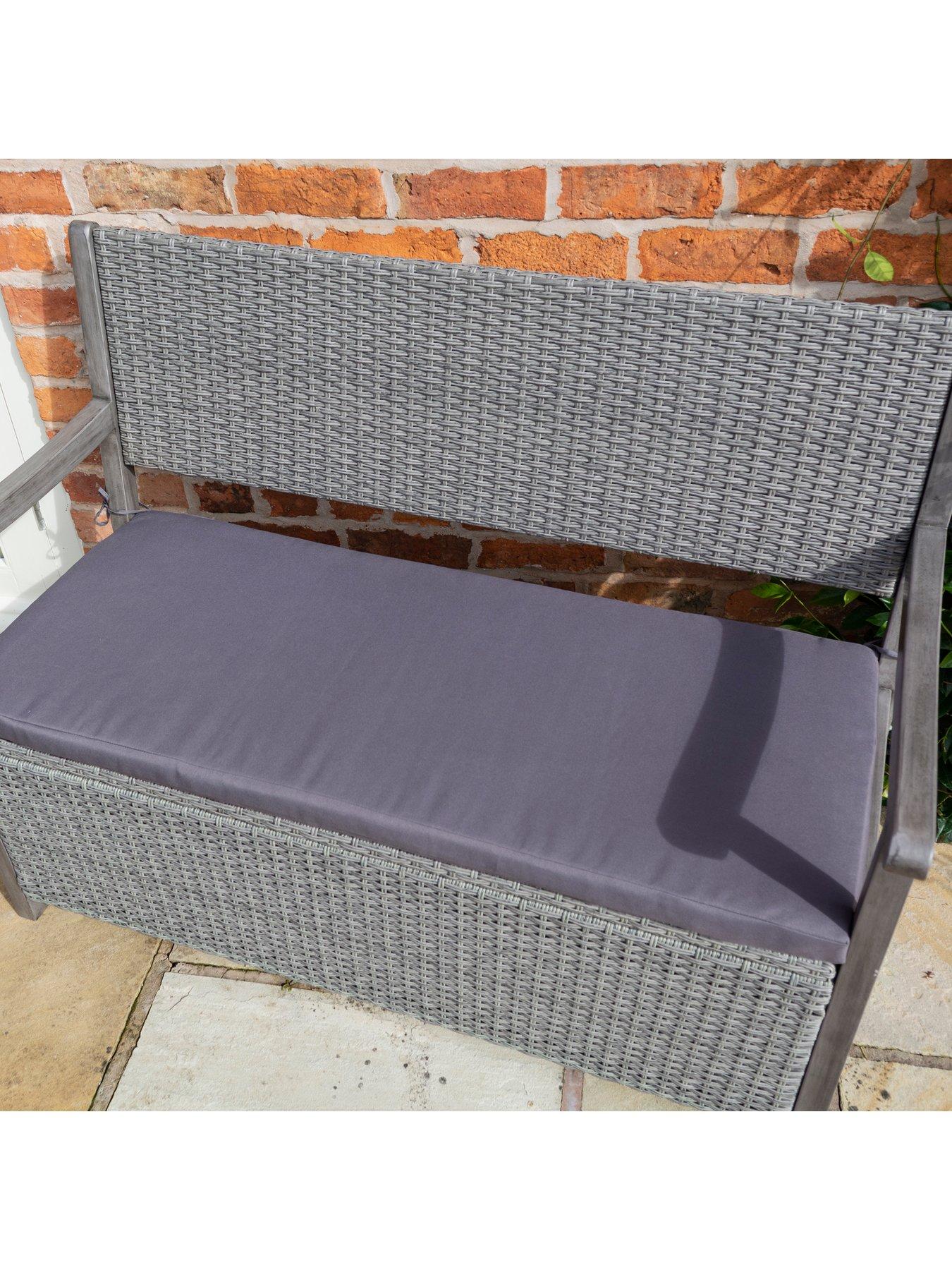 Rattan garden deals storage bench seat