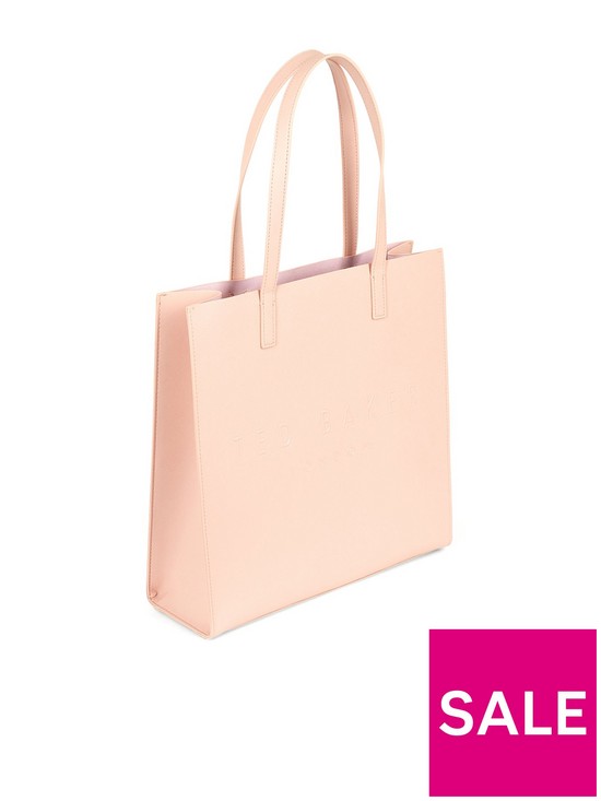 back image of ted-baker-crosshatch-large-icon-bag-pink