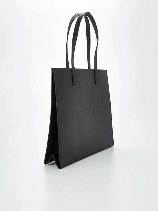 back image of ted-baker-crosshatch-large-icon-bag-black