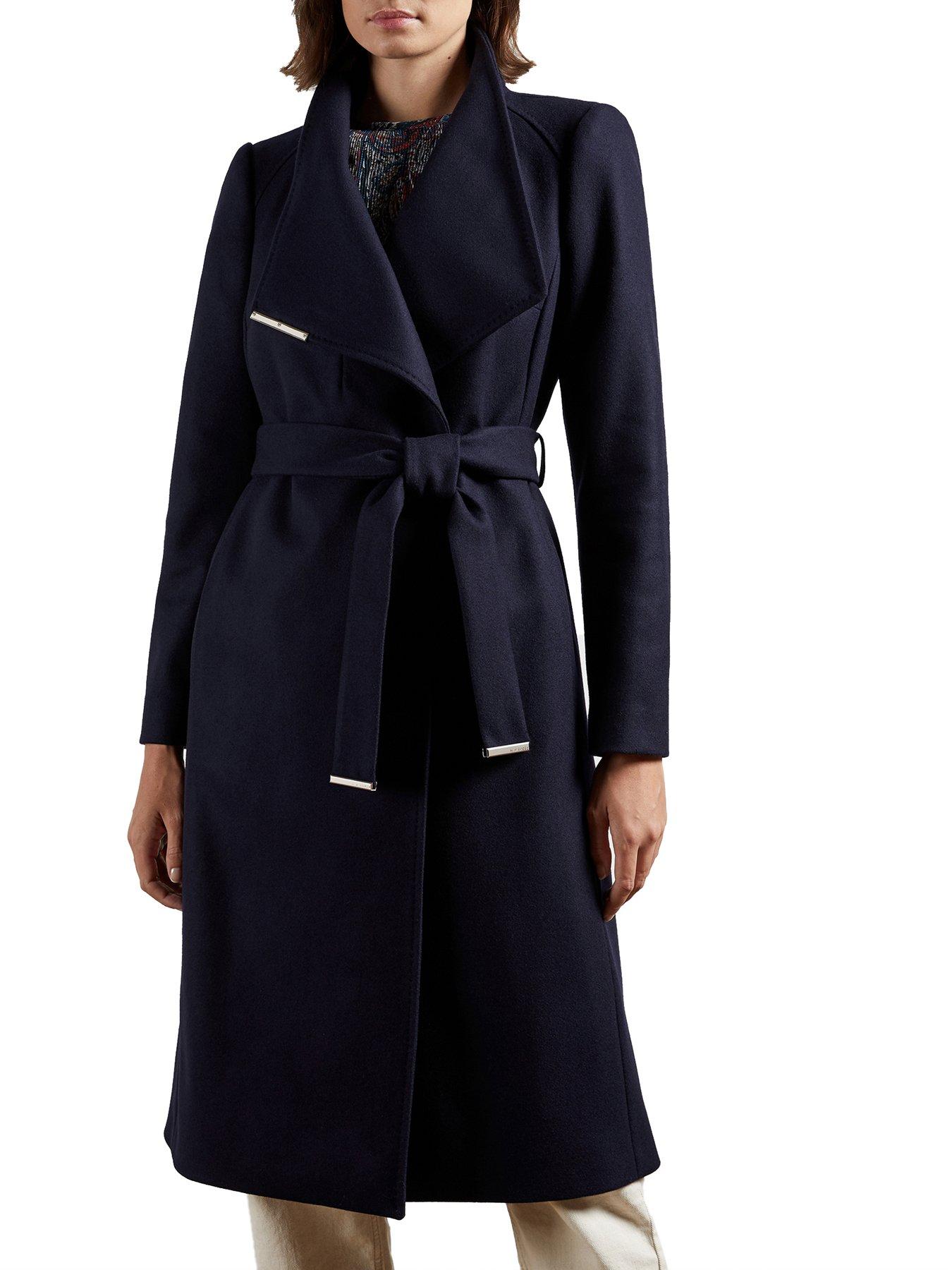 Ted Baker Mid Length Wool Wrap Coat 