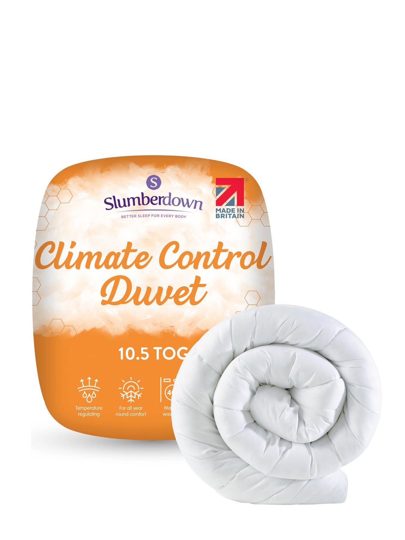 Product photograph of Slumberdown Climate Control 10 5 Tog Duvet- White from very.co.uk