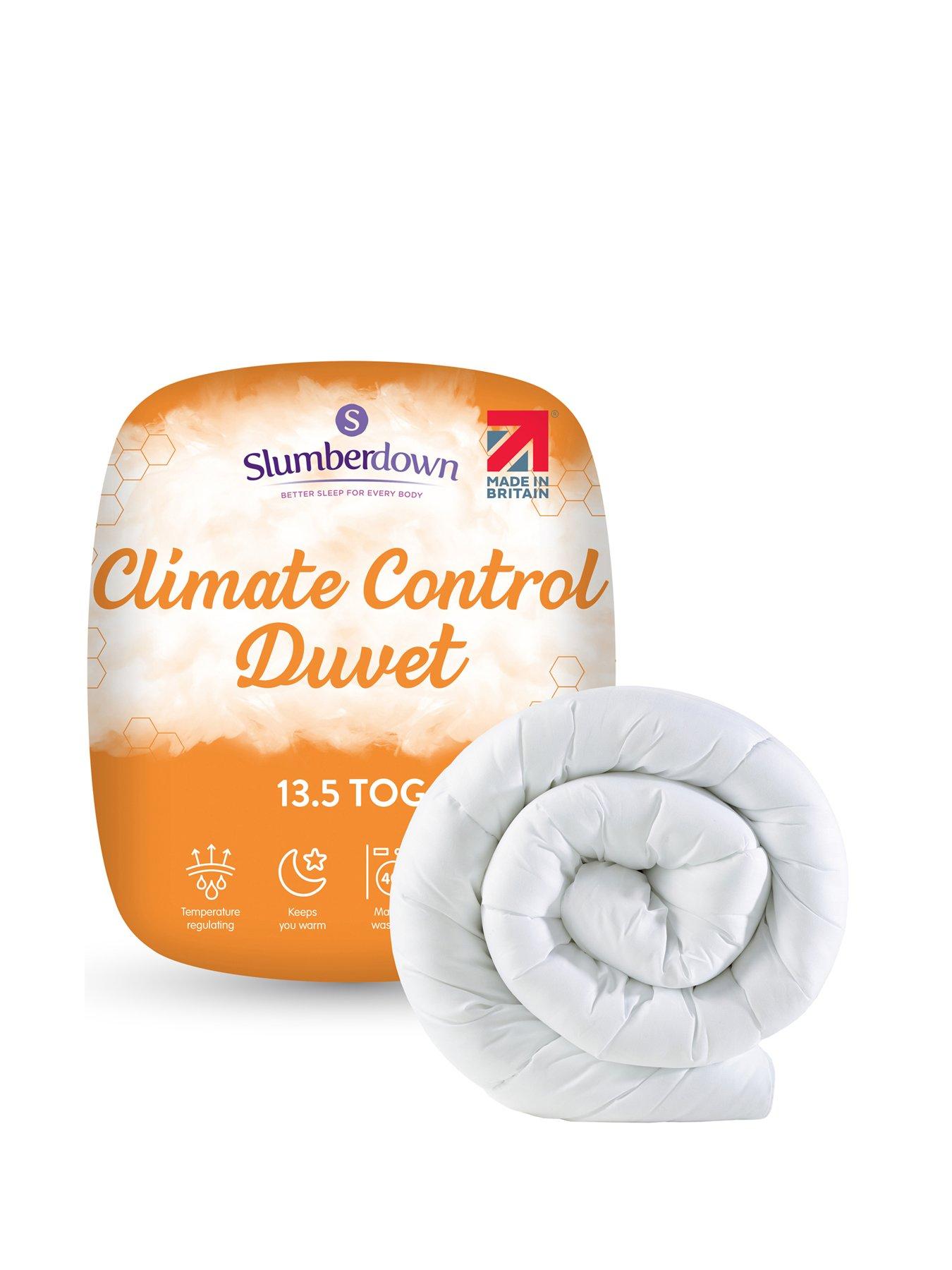 Product photograph of Slumberdown Climate Control 13 5 Tog Duvet Double - White from very.co.uk