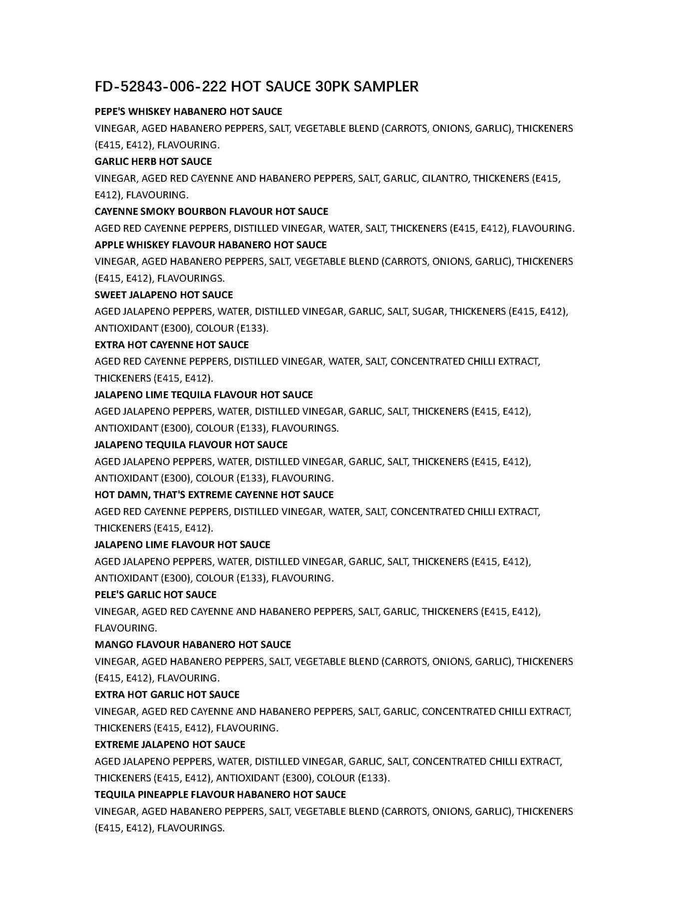 Hot Sauce Collection 30 Pack very.co.uk