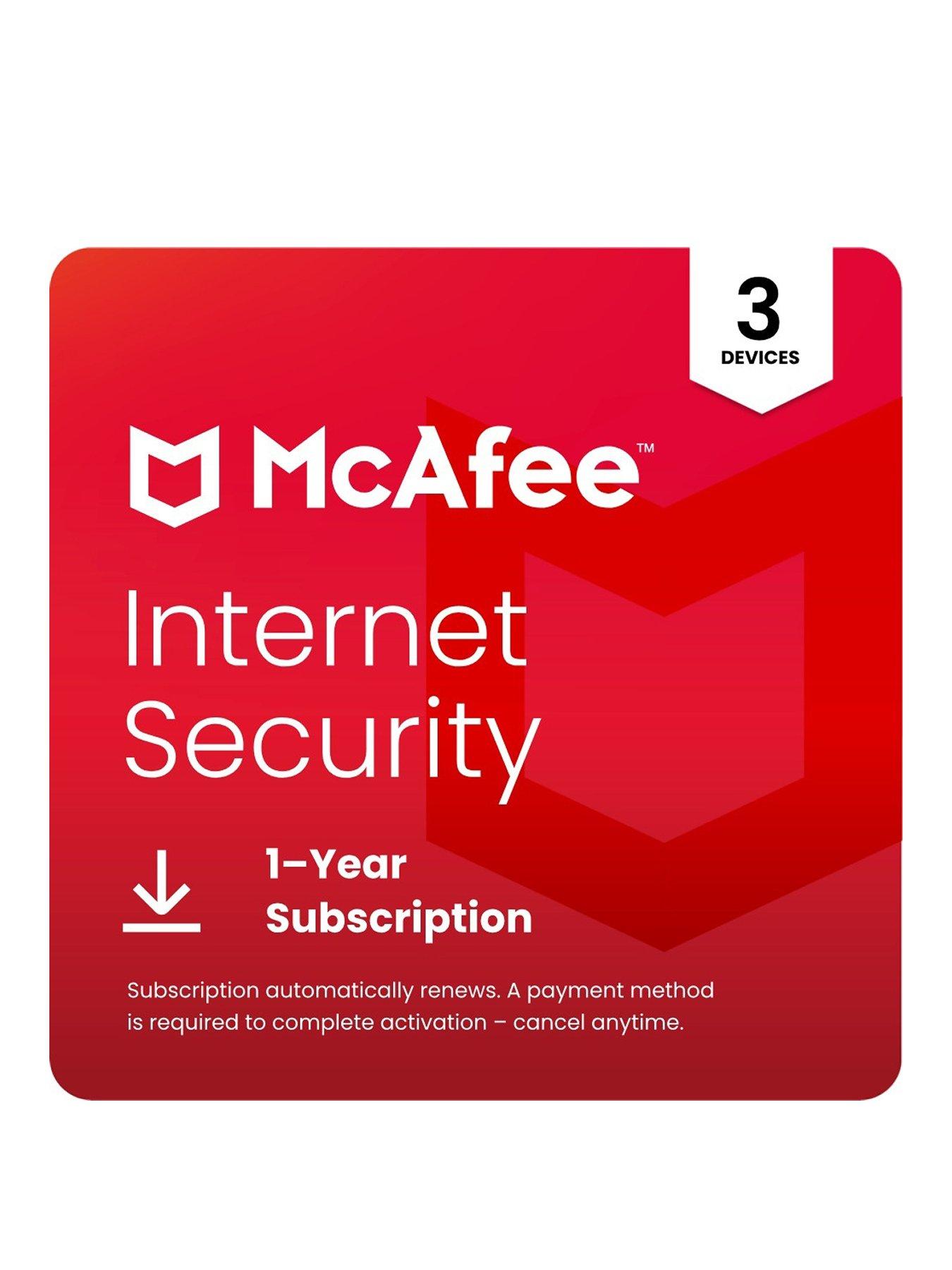 Image 1 of 5 of McAfee Internet Security 3 Device, 1 Year - Automatic Renewal - Digital Download