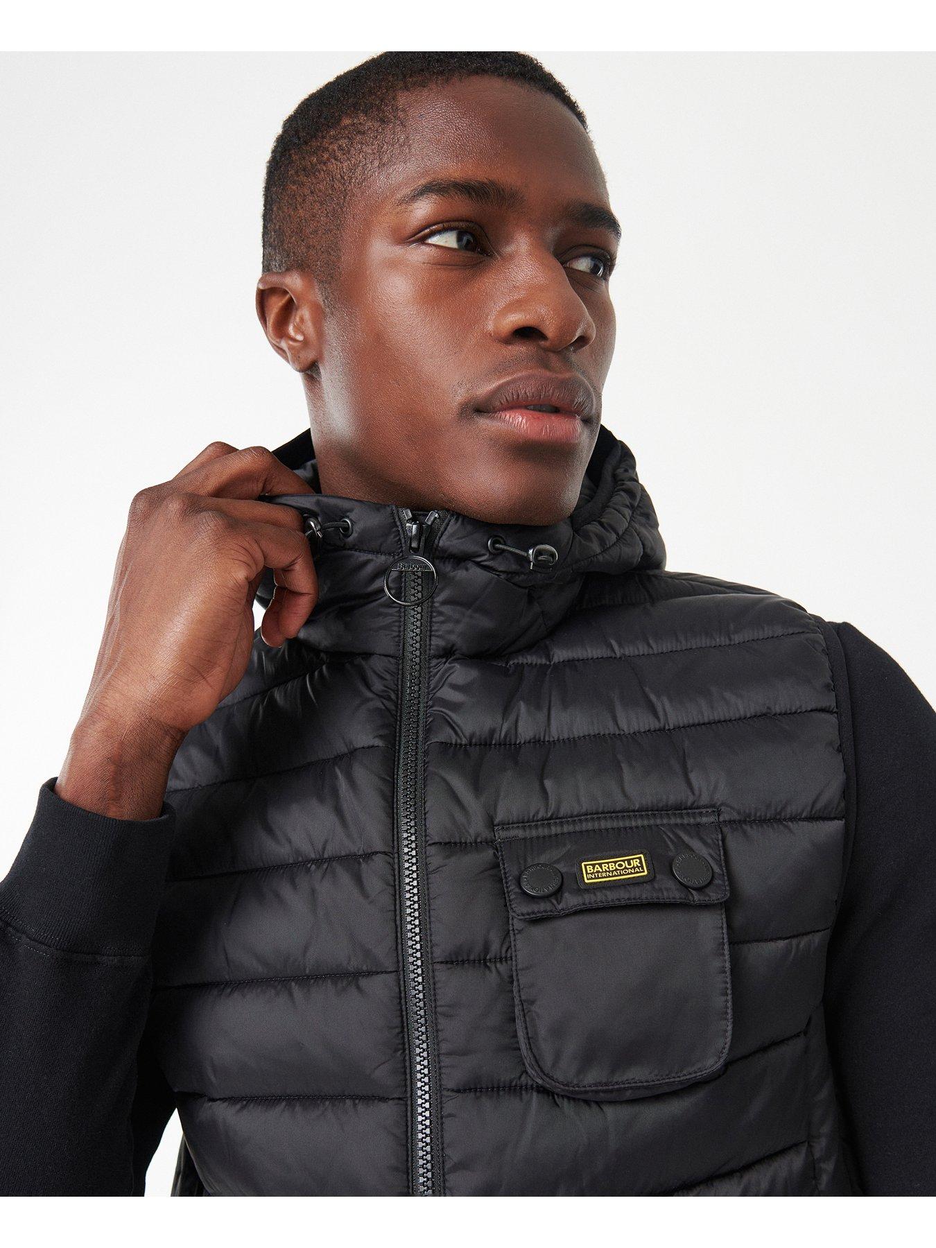 Image 4 of 4 of Barbour International Ousten Hooded Gilet - Black