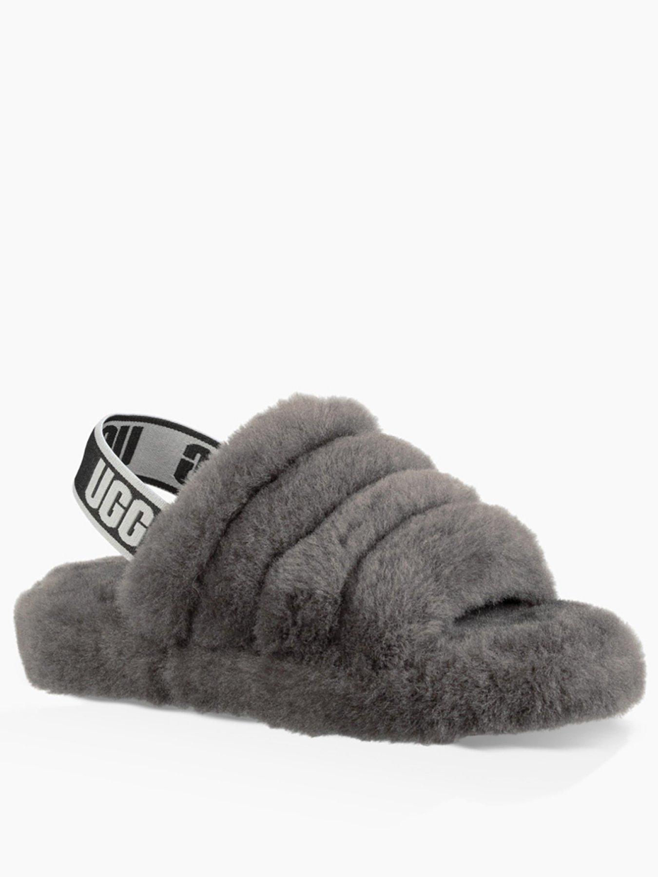 charcoal ugg slides